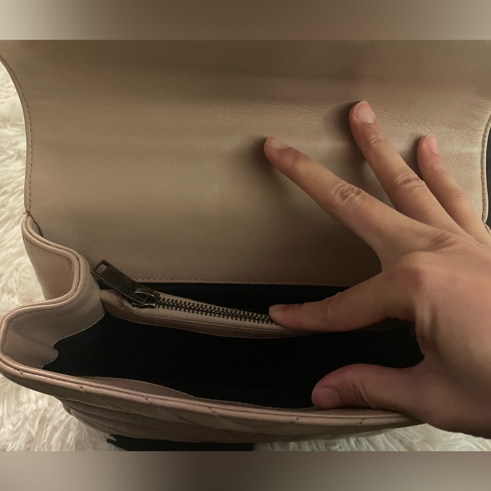 YSL medium college bag in beige color - Picture 9 of 14